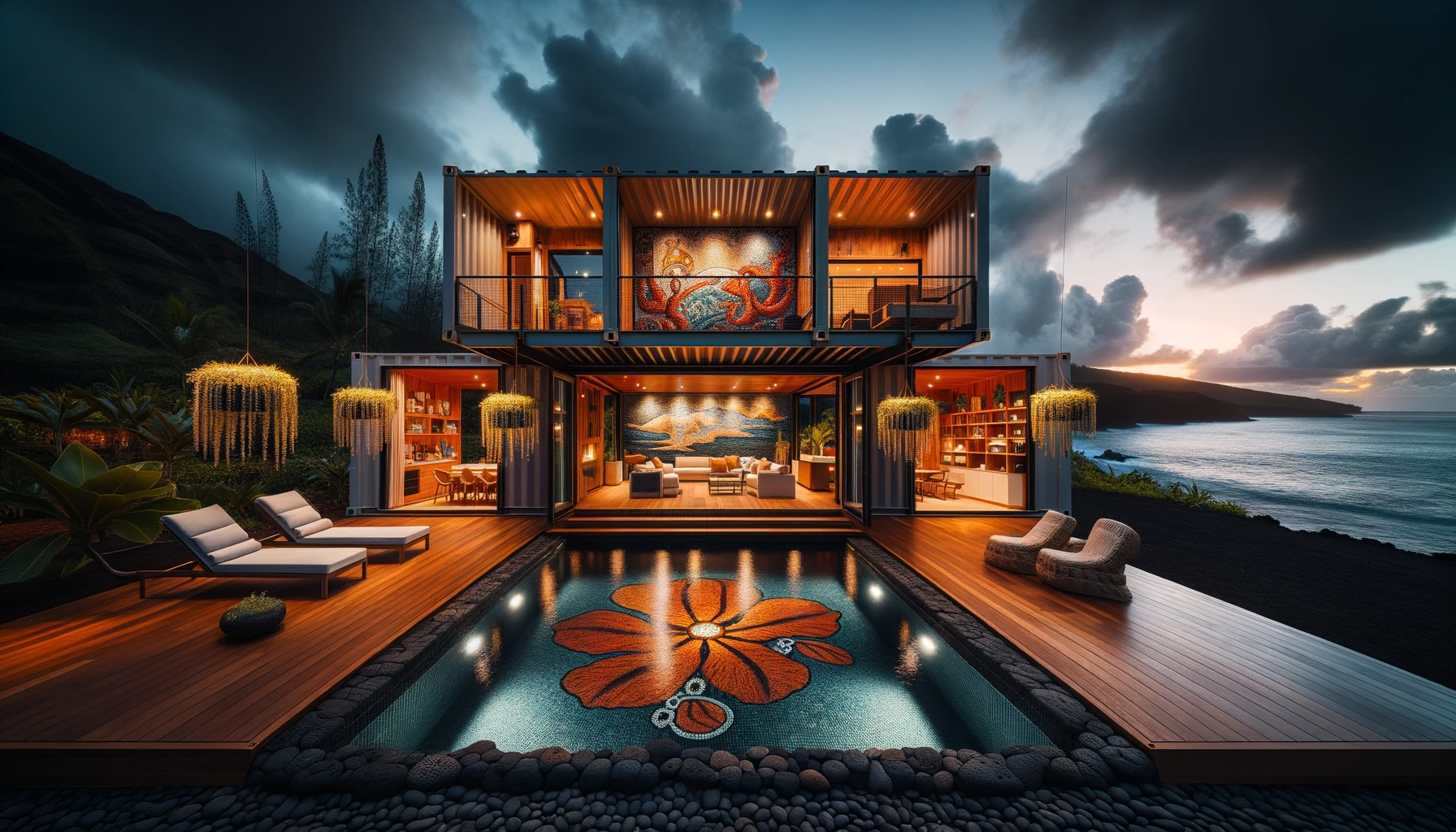 Hawaii -Themed Luxury Containerized Homes